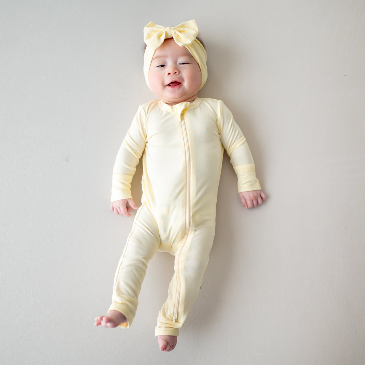 Zippered Romper in Chamomile