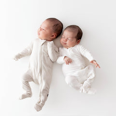 Zippered Footie in Oat