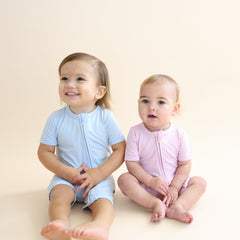 Zipper Shortall Romper in Thistle