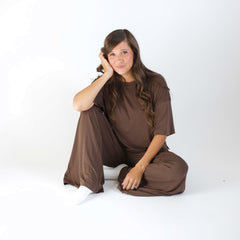 Women's Short Sleeve Boxy Tee in Espresso