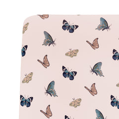 Crib Sheet in Blush Butterfly