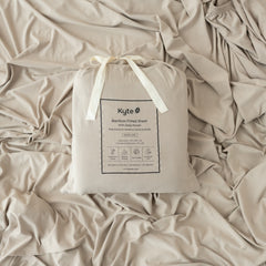 Fitted Sheet with Pillowcases in Almond