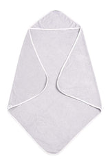 Hooded Bath Towel in Storm with Cloud Trim