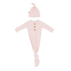 Knotted Day Gown with Hat Set in Blush