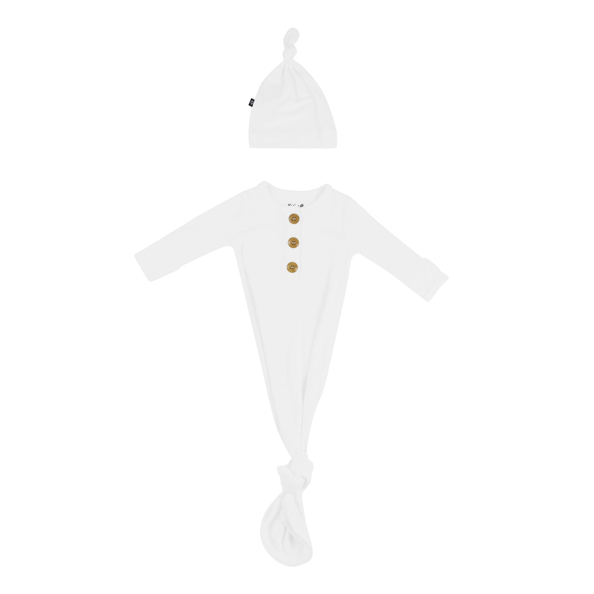 Knotted Day Gown with Hat Set in Cloud