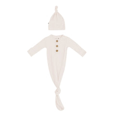 Knotted Day Gown with Hat Set in Oat