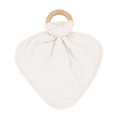 Lovey in Oat with Removable Wooden Teething Ring