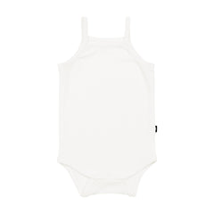 Ribbed Spaghetti Strap Bodysuit in Cloud