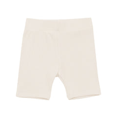 Ribbed Toddler Biker Shorts in Oat