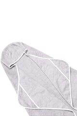 Toddler Hooded Bath Towel in Storm with Cloud Trim