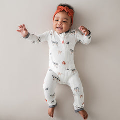 Zippered Romper in Farm