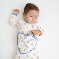 Lovey in Teddy Bear with Removable Wooden Teething Ring