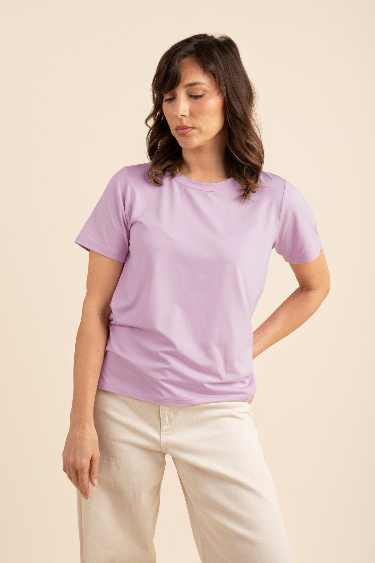 Women's Crew Neck Tee in Thistle